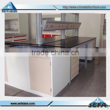 New Arrival School Science Laboratory Furniture Lab Work Table with Regent Shelf and Sink