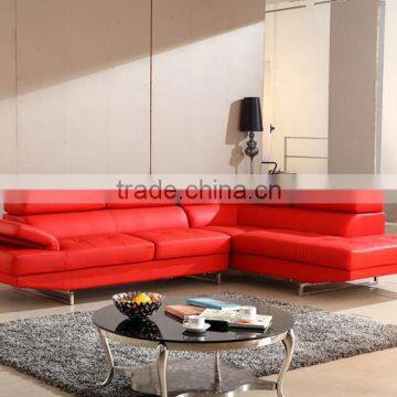 Top Grain Leather Modern Design L Shaped Corner Sofa Set