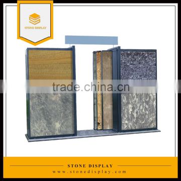 Customized Ceramic stone Tile Display stand Racks with LOGO printed