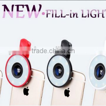 Made In China Phone Camera Accessory 6in 2 Fisheye Led Lens, Wide Angle And Macro Lens,Wide Angle Fisheye Selfie LED Phone Lense
