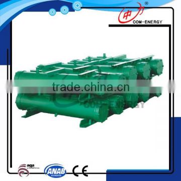 High efficiency water-cooled shell and tube evaporator