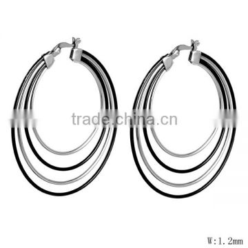 SRE3054 New Fashion 316L Stainless Steel Jewelry Hill Tribe Hoop Earring