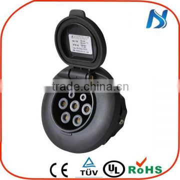 alibaba uk/de/fr iec 62196 vehicle side ev charge socket iec 62196-2 type 2 inlet adapter