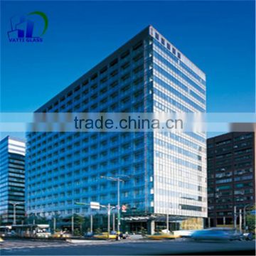 low E curtain wall glass for high rise land mark building wall low E glass