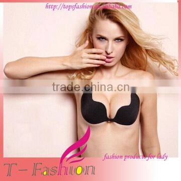 High quality Sexy Invisible breathable Strapless Self adhesive Silicon Bra