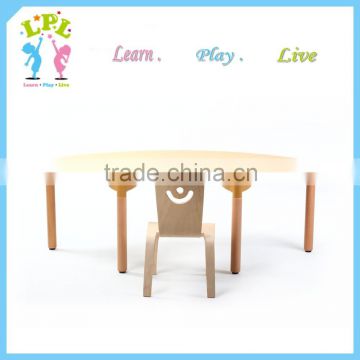 Factory OEM school furniture bentwood technology solid wood chair with kindergarten desk