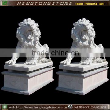 Life size marble lion statues from direct manufacture