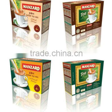 Good Quality Manzaro 3in1 Instant Tea for Sale in paper box