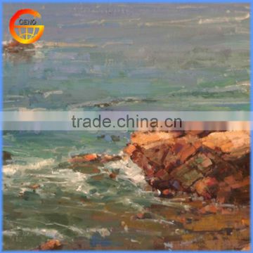 Impressionist Painting Design On Canvas Sea Rock Handmade Good Quality