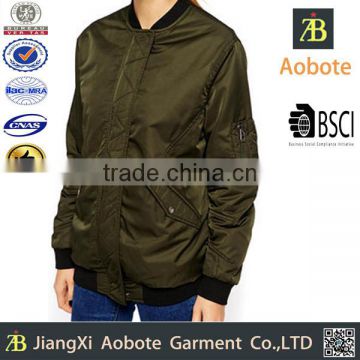 2015 BSCI Wholesale Nylon Bomber Jackets In Spring