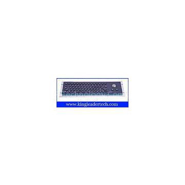 66 keys electroplated black small-sized industrial keyboard with trackball MKB-66A-TB-MB