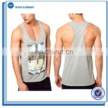 Fashion Designs Tailored Casual Custom Design Mens Ribbed Vest Gym Stringer Vest