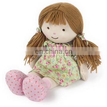 2017 Wholesale Beautiful Soft Kids Toy Rag Doll Handmade Custom OEM Stuffed Life Size Plush Girl Doll