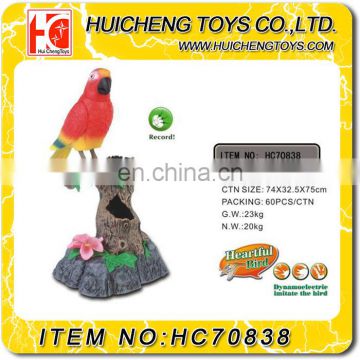 Lovely Eco-friendly plastic battery operated recording singing bird toy best gift EN71,ASTM,HR4040
