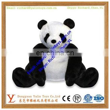 Realistic giant panda plush chubby animal toy