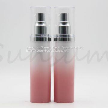 Cosmetic 60ml Double Wall Lotion Silver Pump Lotion Bottle