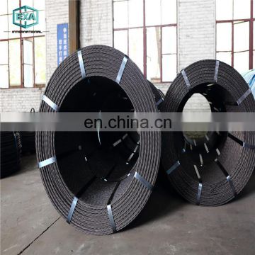 China manufacture high tensile 12.7mm 1860mpa 7 Wire low relaxation PC steel Strand Price