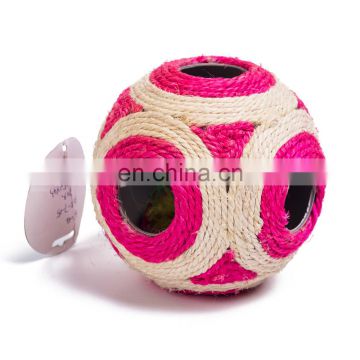 Hot Selling Durable Funny Pets Rope Ball Biting Toy Indestructible Dog Treat Ball Toy