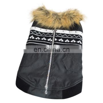xxl china easy knitted pet dog black sweater clothes with pocket