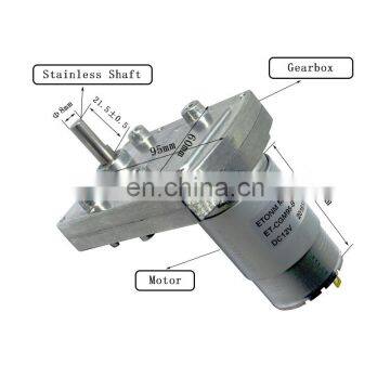 12V 24V low rpm 10rpm mini dc motor with reduction gearbox