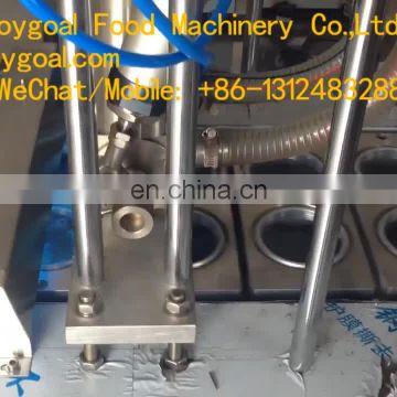 Automatic soy milk water plastic cup filling and sealing machine