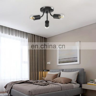 HUAYI Minimalism Design Surface Mounted Multiple Heads Indoor Decorative Residential Iron LED Ceiling Light