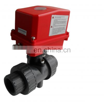 dn25 motorized 2-way valve AC220V CTF-002 20NM UPVC SS304 dn32 dn25 motorized 2-way valve