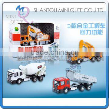 Mini Qute 1:87 kid Die Cast pull back alloy engineering Excavator truck vehicle diecast model car educational toy NO.MQ 6613