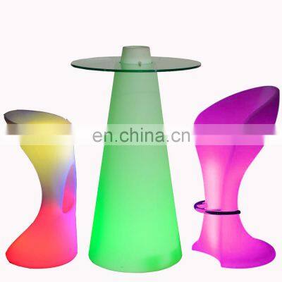 coffee shop hotel led bar furniture cocktail tables and chairs led glow waterproof bar table