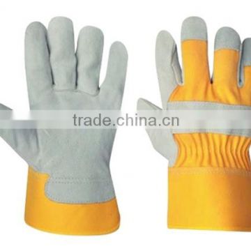Cow split leather safety work gloves
