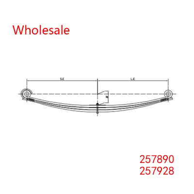 257890, 257928 Front Axle Wheel Parabolic Spring Arm of Heavy Duty Vehicle Wholesale For Volvo