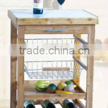 kitchen cart with tile top