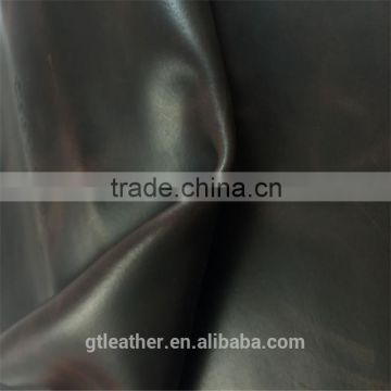 oil pull up leather two tone leather for shoes handbags