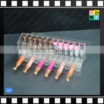 Wholesale custom design acrylic makeup storage box, clear acrylic cosmetic lipsticks display tube From China