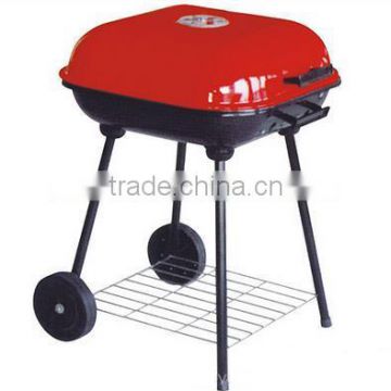 Square hamburger barbecue grill, apple barbecue grill, portable barbecue box, outdoor camping folding barbecue