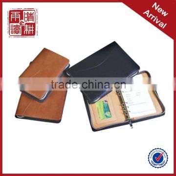 business zipper pocket organizer notebook