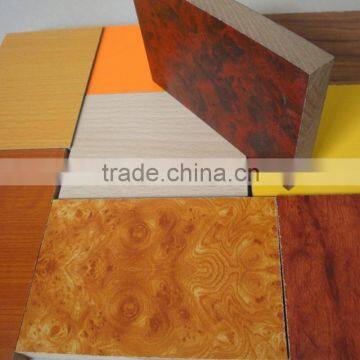 13mm plywood mdf colorful melamine paper coated