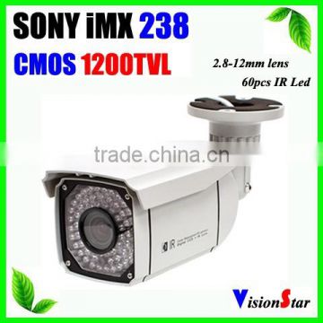 Infrared Ir Cut Zoom 2.8-12mm Varifocal Lens Security Camera COMS Sensor 1200TVL CCTV Outdoor Camera