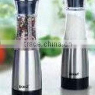 Stainless steel manual pepper mill & salt grinder