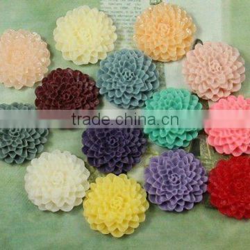 wholesale high quality flat back resin cabochon flower/resin cabochon cameo