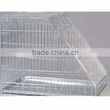 Sloping Metal Dog Cage With Metal Tray