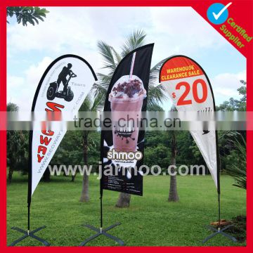 Promotional 110g knitted Polyester advertising outdoor flying banner