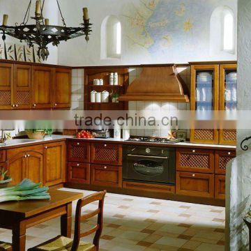 Simple design solid wood kitchen cabinet
