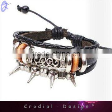 2013 Hot Sale Cheap Fashion Energy Bracelets Handmade Leather Bracelet For Yong People