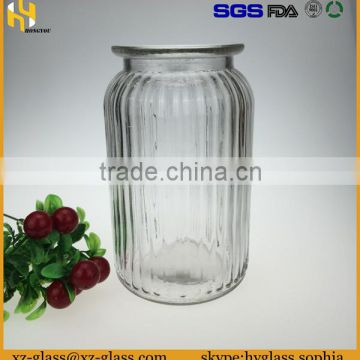 Glass material airtight canister with hermetic lids 1250ml wholesale