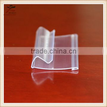 Store Fixture Clear Plastic Clip Label Holder for Shelf System