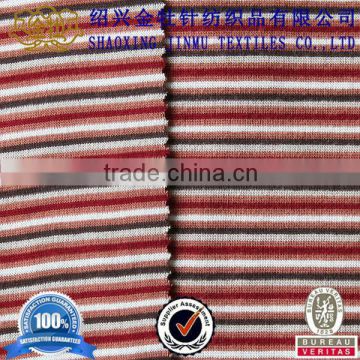 Yarn dyed stripe knitting rib fabric