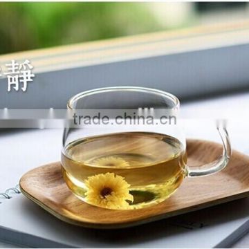 china hot sale! new product!300ml double wall pyrex glass drinking cup, elegant glass tea cup with infuser and handle