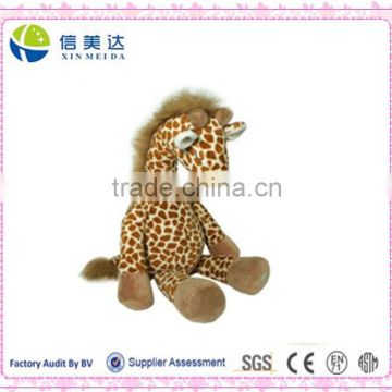 Gentle soft cuddy musical giraffe plush toy/electronic toys for kids