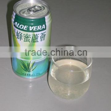 natural canned Aloe Vera Juice drink with Pulp tin can
